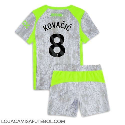Camisa de Futebol Manchester City Mateo Kovacic #8 Equipamento Alternativo Infantil 2025-26 Manga Curta (+ Calças curtas)